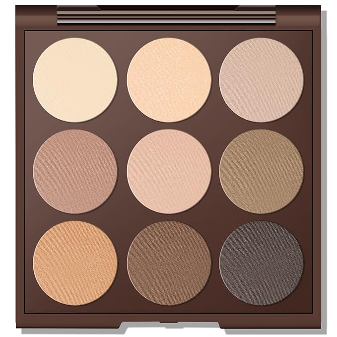 Neutral Eyeshadow palette, Nude eyeshadow palette, matte eye shadow makeup palette with Mirror, Long-lasting Wear, Vegan, Cruelty-free - 0.5oz (Nude Matte)