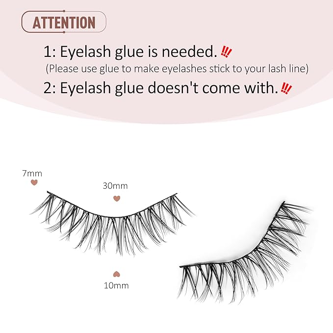 Onlyall Wispy Lashes Natural Flared False Eyelashes Fake Lashes DK68