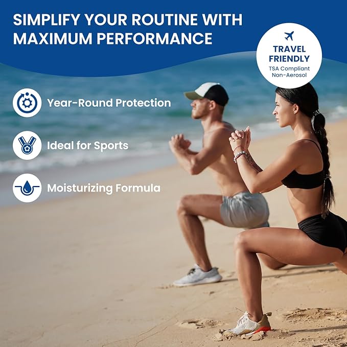 BU SPF 30 Sunscreen Spray for Face and Body, Fragrance Free, TSA Travel Size Sunscreen, Clear, Non Greasy, Water Resistant, for Sensitive Skin, 3.3 oz (3 Pack)