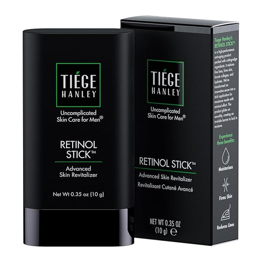 Tiege Hanley Retinol Stick for Men, Anti-Aging Face & Eye Stick With Hyaluronic Acid & Niacinamide, Helps Reduce Appearance of Fine Lines, Wrinkles & Dark Circles, Men’s Skin Care, 0.35 Oz