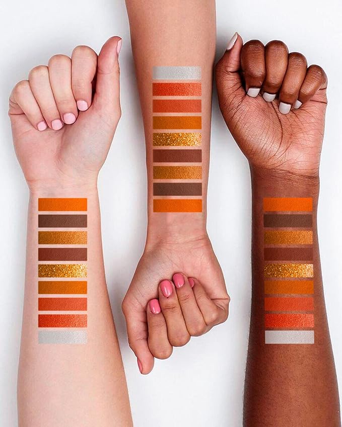 Orange Eyeshadow Palette Long Lasting Orange Eye Shadow for Women High Pigmented 9 Color Waterproof Eye Makeup- 9Orange