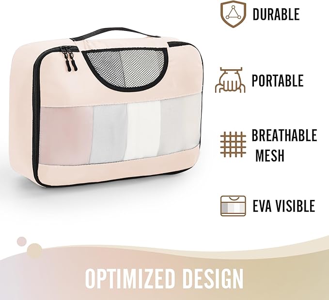Veken 8 Set Packing Cubes, Travel Gifts for Women Mom, Carry on Suitcase Organizer Bags with Hanging Toiletry Bag and Large Laundry Bag, Travel Essentials Luggage Accessories for Cruise Ship