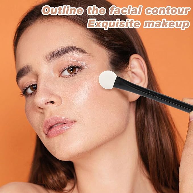 Eyeshadow Applicators Double Sided Sponge Makeup Brushes Reusable 8Pcs Round Foam Eye Shadow Applicator Sticks Brush Set Washable