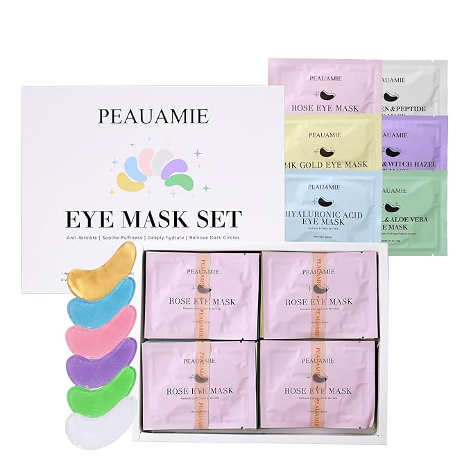 Under Eye Patches with Collagen and Hyaluronic Acid Eye Mask for Wrinkle,Dark Circles,Face Mask Skin Care Products 24 Pairs