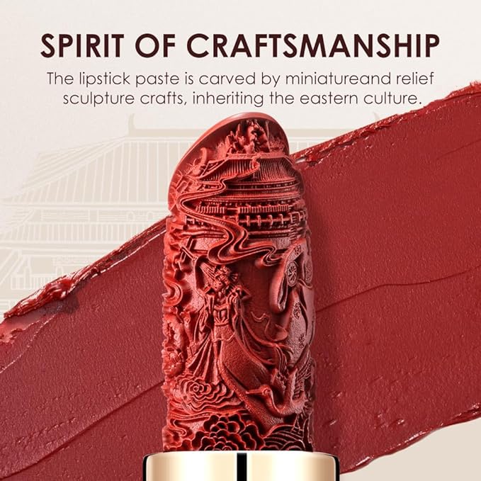 Catkin Moist Lipstick Hydrating High Impact Color Infused with Vitamin E and Avocado Oil Smooth Soft Texture Long Lasting Red Glow Finish 2pcs 06