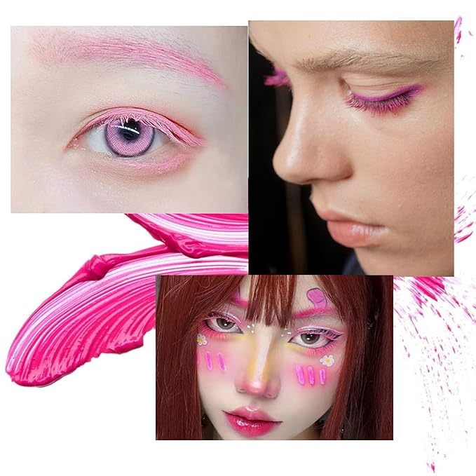 pink Mascara colored mascara Eyes Makeup Best Waterproof Fast Dry Eyelashes Curling Lengthening Eye Lashes Party Stage Use