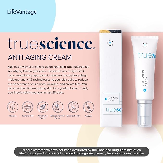 LifeVantage Face Moisturizer TrueScience Anti-Aging Face Cream, Hydrating Facial Moisturizer, Wrinkle and Anti Aging Face Cream with Nrf2 Actives, Skin Care for Face and Neck (50 ml)
