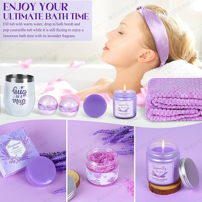 SANPRIO Get Well Soon Gifts Baskets for Women Self Care Gifts, 12pcs Happy Birthday Gift Basket for Women Unique Gifts Set Ideas Relaxing Birthday Box w/ Blanket for Her Mom Best Friends Female Sister