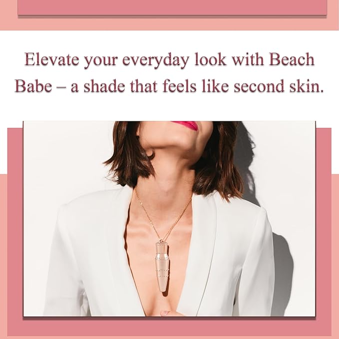 Hickey Lipstick for Women, Organic Beach Babe Coral Refillable Lipstick - Hydrating & Moisturizing Long Lasting Lipstick - Vegan & Gluten-Free with Velvet Finish - Highly Pigmented, Smooth & Creamy