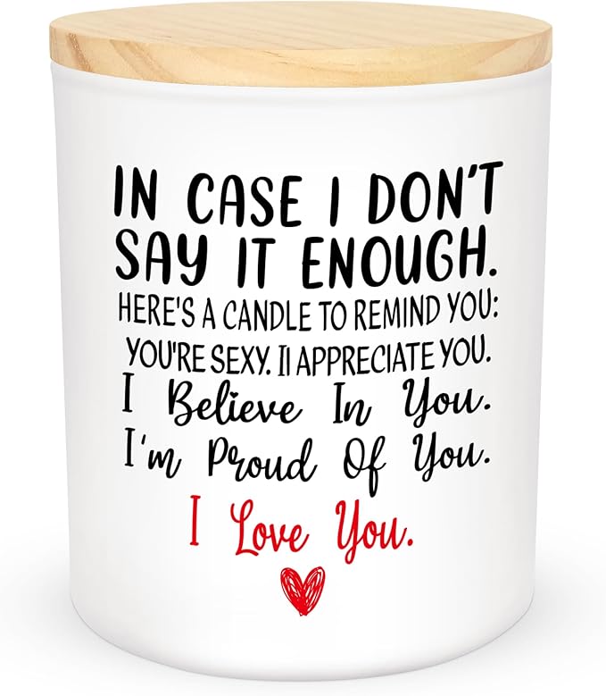 TEEZWONDER Christmas Couple Gifts for Her Wife Women Girlfriend - Vanilla Lavender Candle 10 oz - Engagement Gifts for Her, Romantic Candles for Anniversary Wedding Gift, Husband Birthday Gift for Him