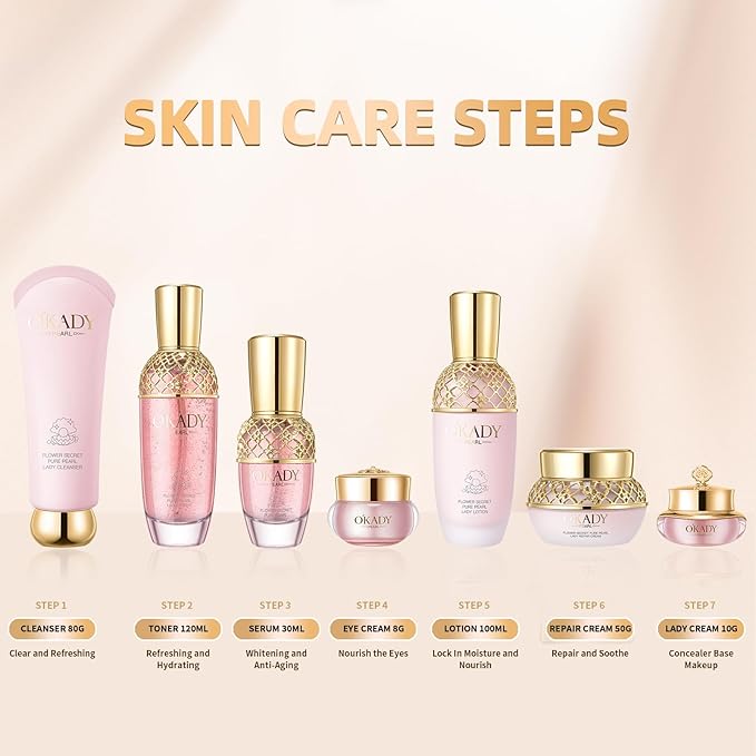 7-In-1 Anti-Aging Skin Care Set For Women Skincare Set Gift Set Birthday Gift Mother's Day Gift Valentine's Day Gift