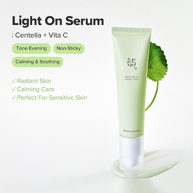 Beauty of Joseon Light On Serum Vitamin C Centella Dark Spot Fine Lines Pigmentation Correcting Serum, Hydrating Moisturizer, Korean Skin Care for Men and Women, 30ml, 1 fl.oz