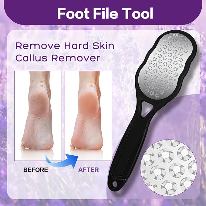 Himalayan Pink FOOT SOAK SALT Kit Tea Tree Oil - Moisturize, Foot Odor cream spa bath massager Epsom Salt foot pedicure at home spa Callus Remover Gel Kit Foot file tools