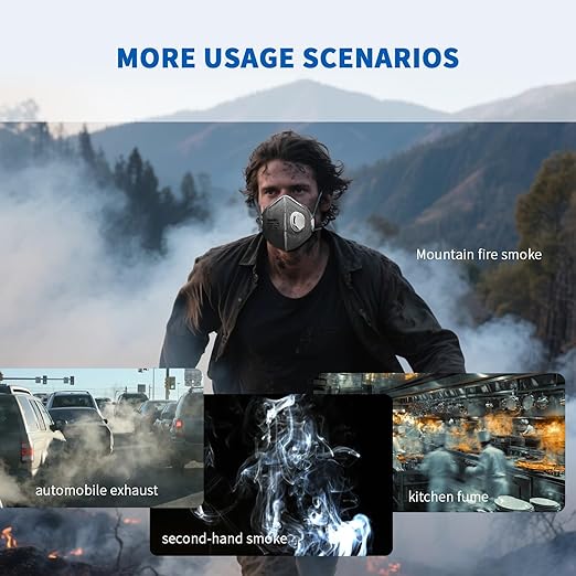 NIOSH-APPROVED P95 Face Masks 10 Pack, Carbon Layer For Odor Reduction, Features Exhalation Valve, Advanced Filter Media For Easy Breathing, Comfortable