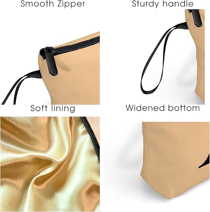 Women Birthday Unique Bride to be Bridal Shower Initial Gifts for Mom Sister Friend Her Teacher Aunt Makeup Cosmetic Bag with Mirror Mothers Day Christmas Graduation S