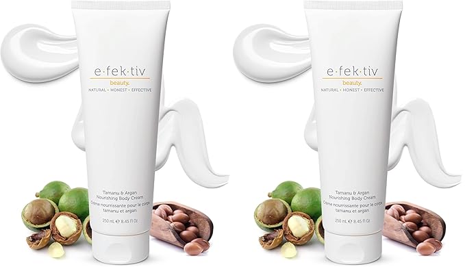 Tamanu and Argan Nourishing Body Cream - All Over Hydration and Protection - Rejuvenates Dry and Dehydrated Skin - Rare, Specially Sourced Ingredients - Clean Beauty - 8.45 oz