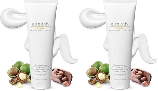 Tamanu and Argan Nourishing Body Cream - All Over Hydration and Protection - Rejuvenates Dry and Dehydrated Skin - Rare, Specially Sourced Ingredients - Clean Beauty - 8.45 oz