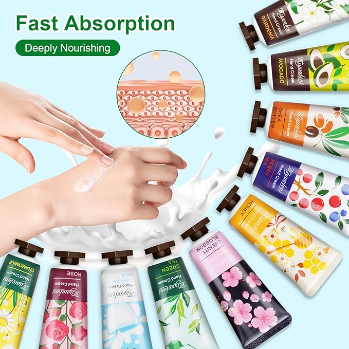 80 Pack Hand Cream Gift Set: Hand Lotion Travel Size, Teacher Appreciation Gifts, Hand Cream for Dry Cracked Hands, Mini Lotion Bulk, Small Gifts for Women Corworkers Nurse Birthday Party