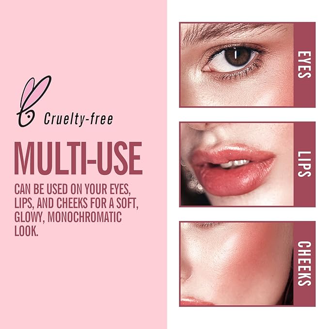 KIMUSE Multi Stick Trio Face Makeup, Cream Blush Stick for Cheeks & Lips, Contour Stick & Highlighter Makeup Sticks for All Skin