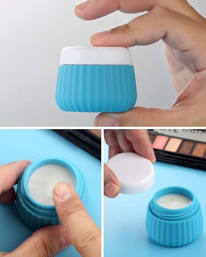 Travel Bottles for Toiletries 8 Pack, Tsa Approved Travel Size Toiletries 3 oz, Containers for Toiletries, with Clear Bag, Leak Proof Silicone Squeezable Essentials Creams Jars