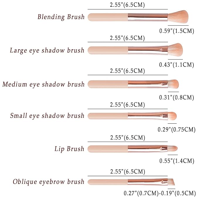 Vtrem Portable Retractable Makeup Brushes Set - 8 in 1 Travel Powder, Angled, Lip, Eyeshadow, Foundation Blending, Beauty Sponge All in One Make Up Brush Set