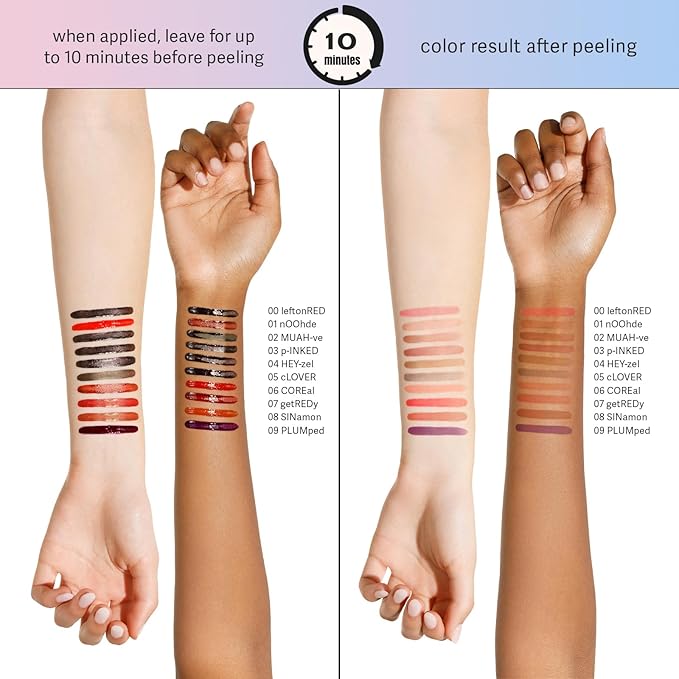 Sacheu Lip Liner STAY-N Peel Off Lip Stain — Long Lasting Matte Lip Tattoo Transfer Proof Lipstain Infused with Hyaluronic Acid & Vitamin E for All Skin Types — Vegan & Cruelty-Free, Core Bundle