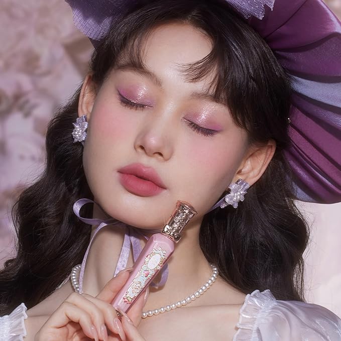 Flower Knows Strawberry Rococo Cloud Lip Cream,Velvety Matte Liquid Lipstick,Pink Lipstick,Long Lasting Lip Stain,Kiss-proof Blurred Lipstick for Girls&Women,0.12 Fl Oz(S05 Tiny Tulip)