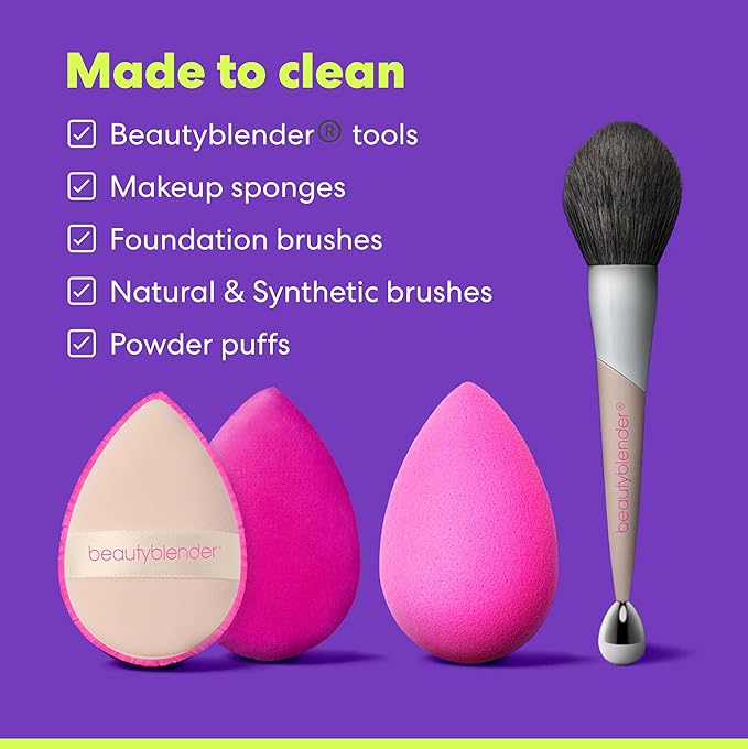 Beautyblender Blendercleanser Tool Scrub Solid Cleanser – Unscented Makeup Sponge & Brush Cleansing Bar – Hand, Sponge, and Brush Cleanser, Removes Makeup & Buildup, Travel-Friendly, 1 oz