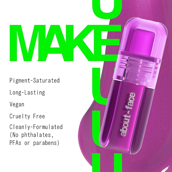 about-face Blush Rush Liquid Blush – Hydrating, Buildable Formula with Jojoba Oil, Hyaluronic Acid, and Squalane – Long-Lasting Dewy Finish – Vegan & Cruelty-Free(Jump Start – Vivid Lilac)