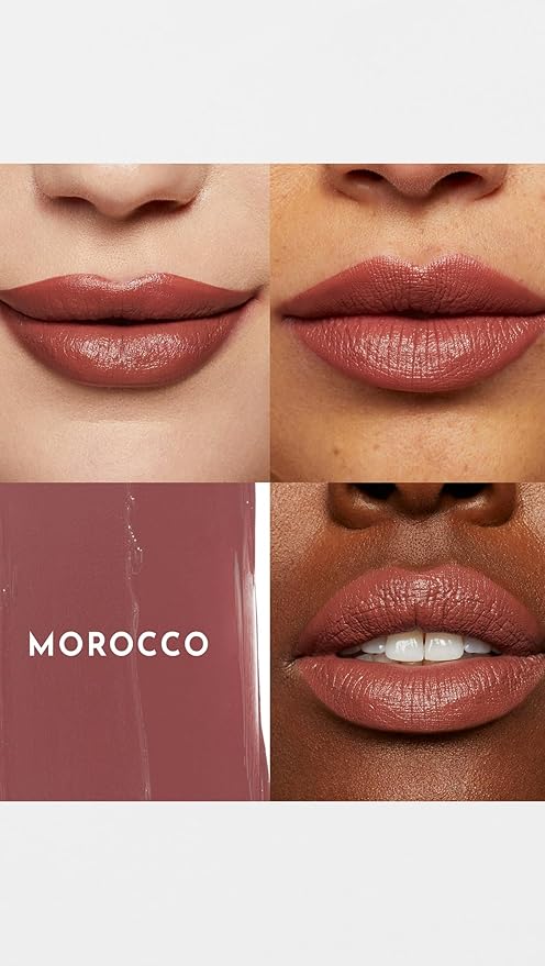 Lawless Women's Forget the Filler Lip-Plumping Line-Smoothing Satin Cream Lipstick, Morocco, Pink, 0.1 Ounce