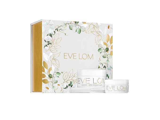 EVE LOM Legendary Cleanse Set - Botanical-Infused Cleanser Balms with Muslin Cloth Holiday Giftset - Luxury Skin Care Kit