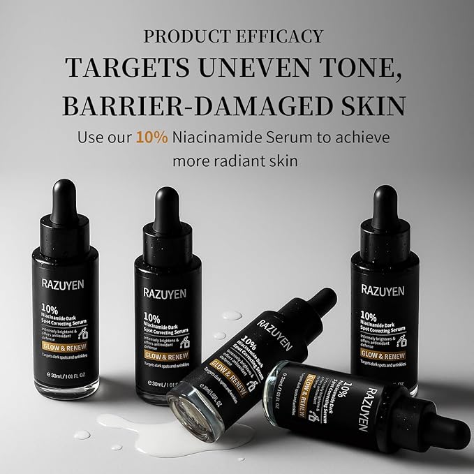 10% Niacinamide Serum, Panthenol, Arbutin Face Serum to Help Improve Uneven Skin Tone and Soothing Skin, Hydrating Serum for Radiant Skin, 30 ml