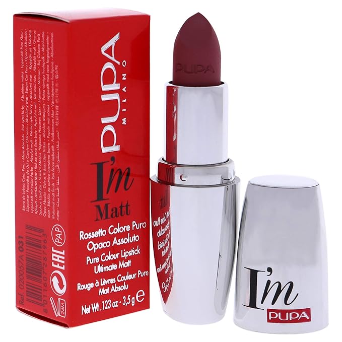 Pupa Milano I Am Matte Pure Colour Lipstick - 031 Magenta Rose for Women - 0.123 oz Lipstick