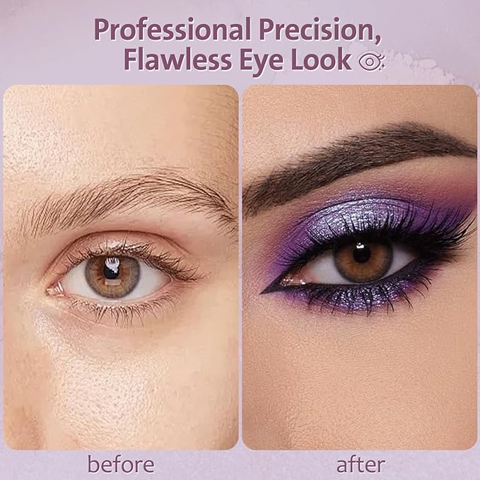 ENERGY Eyeshadow Brush Set 11PCS Professional Makeup Brushes for Eye Shadow Brows Smudge Concealer Eyeliner Eyelash Highlighter Blending Vegan Synthetic Face Make Up Kit with Travel Case Black