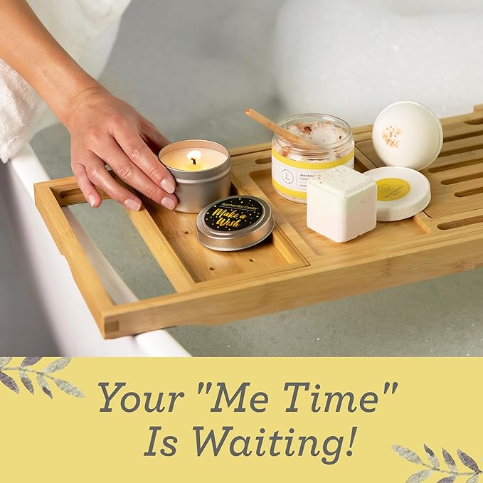 Lizush Luxury Spa Gifts for Women - 9 Piece Citrus Spa Gift Baskets for Women, Relaxation Birthday Gift Set, Handmade in the USA, Self Care Gift Sets For Wife, Mom, Co-Worker, Best Friend