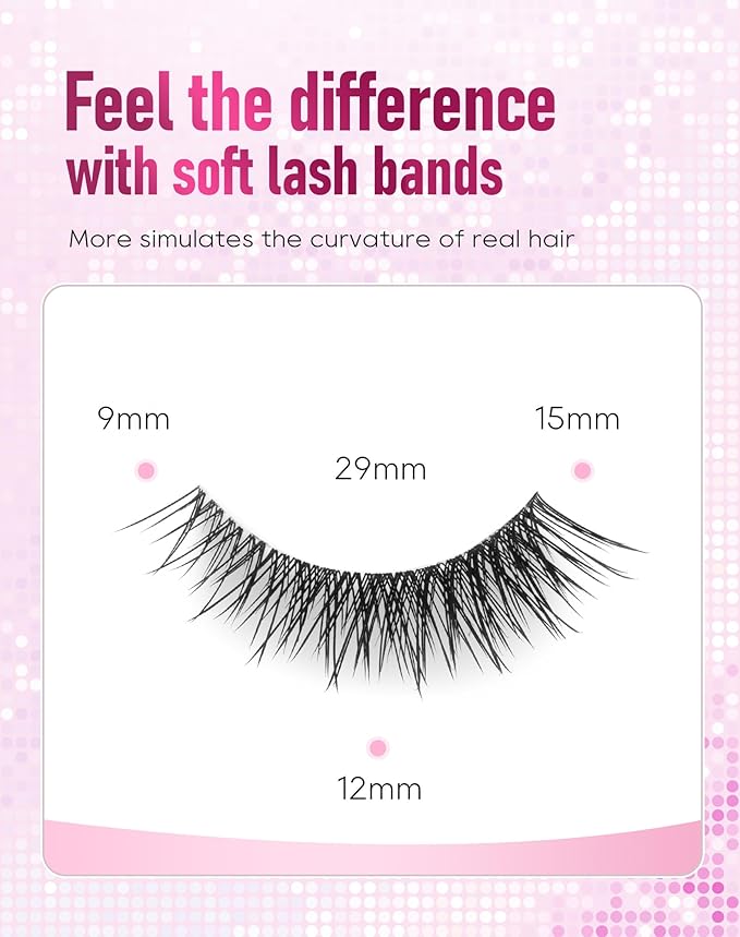 Frihappy Cat Eye Lashes Natural Mink Eyelashes Wispy Natural Look HA-50