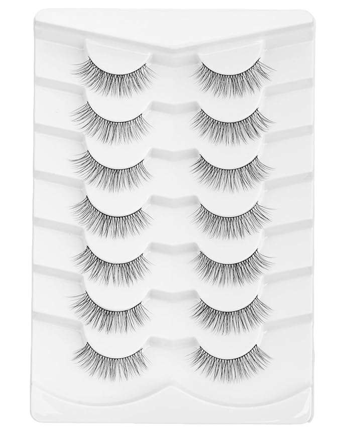Onlyall Wispy Lashes Natural Flared False Eyelashes Fake Lashes DK45