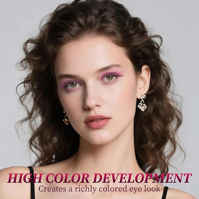 Shadow Liner, 2-in-1 Eyeliner & Eyeshadow, Waterproof Eye Shadow Crayon, Smooth, Easy to Color，Duo Eyeshadow Stick for Effortless Smoky or Natural Eye Makeup(Purple + champagne gold