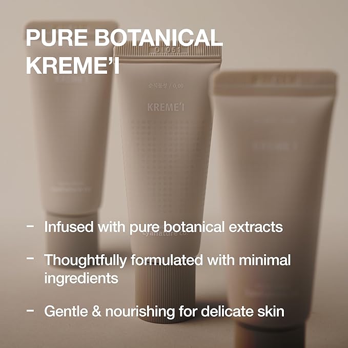 KREME I – Organic Korean Eye Cream for Dark Circles & Fine Lines, Anti-Aging & Skin Elasticity, Lightweight, Non-Sticky, Compact, Paraben-Free Skincare (0.7 fl oz / 20g)