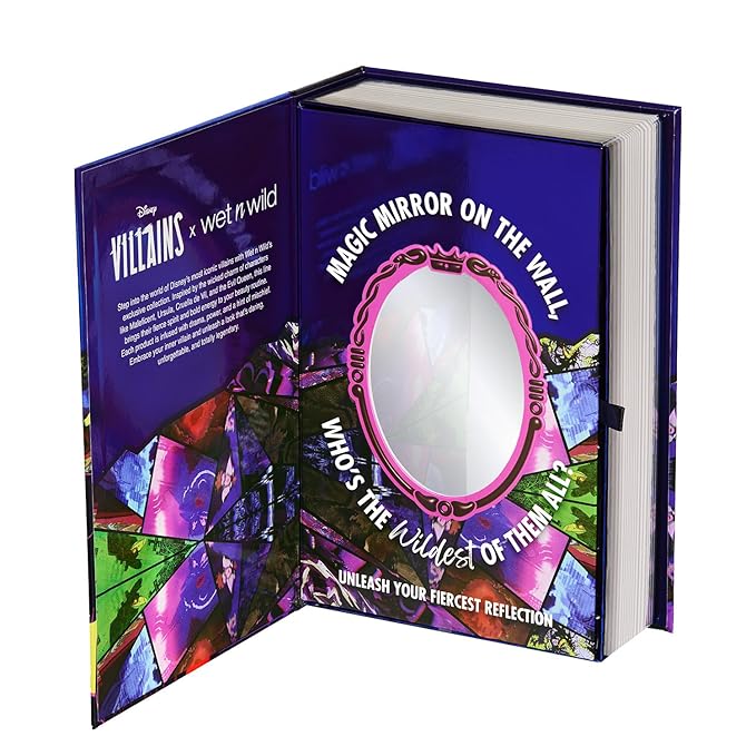 wet n wild Disney Villains PR Box, 14-Piece Makeup & Accessories Collection, Limited Edition Storybook Set, Cruelty-Free