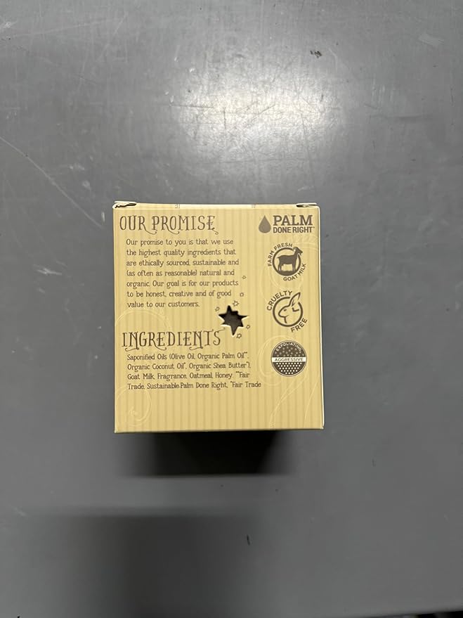 Natural Oatmeal Milk & Honey Bar Soap - Gentle Cleansing for Sensitive Skin, Sweet and Vanilla - 3 Pack