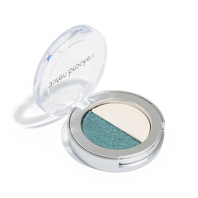 Lauren Brooke Cosmetiques Pressed Eye Shadow Duo, Richly Pigmented Natural Eyeshadow, EU Certified Organic Makeup For Women (Morning Dew/Summer Wind)