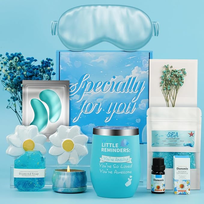Birthday Gifts Basket for Women, Relaxtion Spa Set, Self Care Kit for Women, Gifts Boxes for Her, Mother, Wife, Friend, Sister, Girlfriend