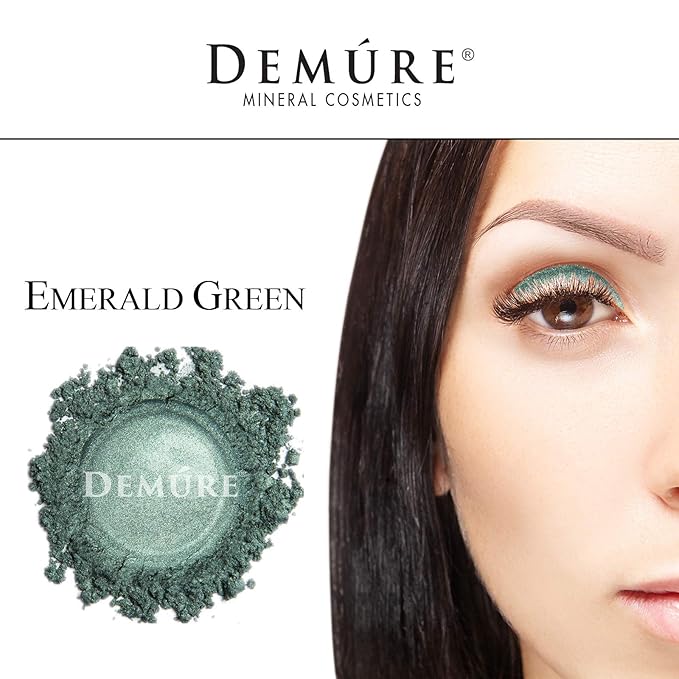 Demure Mineral Make Up (Emerald Green) Eye Shadow, Shimmer Eyeshadow, Loose Powder, Glitter Eyeshadow, Eye Makeup, Professional Makeup