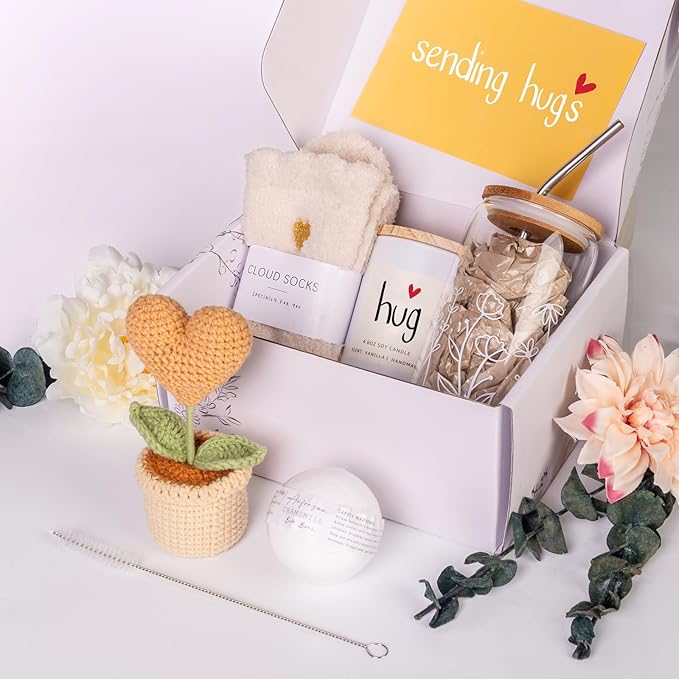 Get Well Care Package for Women - Feel Better Soon Basket, Sympathy and Thinking of You Gifts After Surgery Recovery