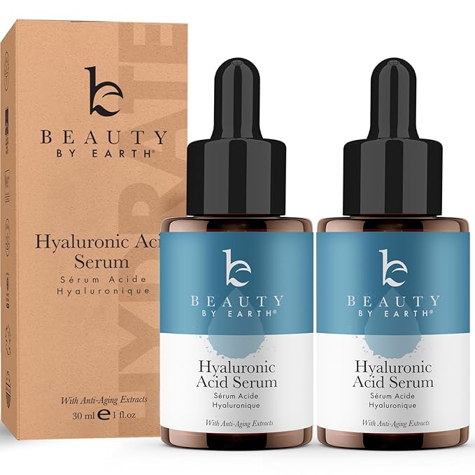 Face Serum - Hyaluronic Acid Serum for Face Anti Aging Serum with Hyaluronic Acid & Aloe Vera Hydrating Serum, Anti Wrinkle Serum for Face (2 Fl Oz)