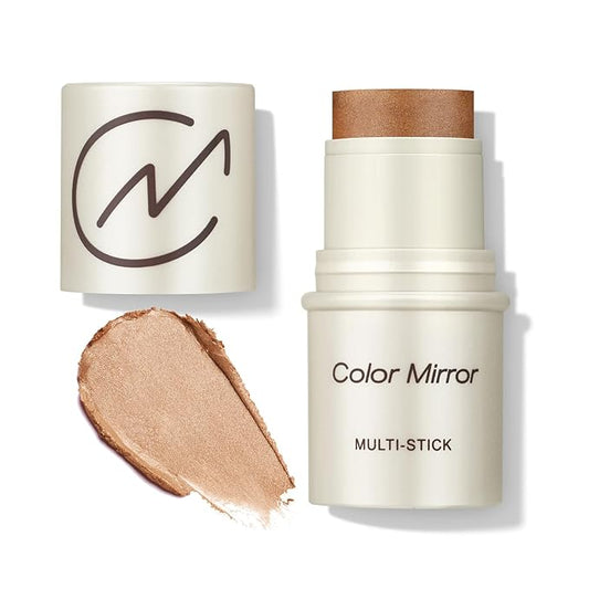 Multi-Use Makeup Stick - Blush, Lipstick, Eyeshadow & Highlighter For All Skin, Buildable Color, Long-Lasting, Lightweight, Natural Soft Finish(04 Almond Shimmer), 0.158 oz