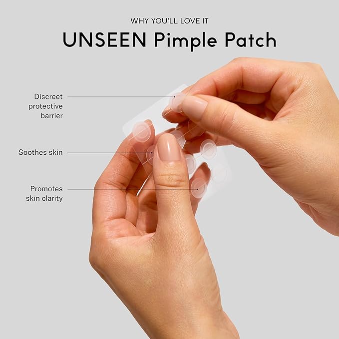 SEEN UNSEEN Pimple Patch - Hydrocolloid and Bakuchiol Formulated Spot Treatment for Face and Skin- Dermatologist Developed- Safe for Sensitive & Acne Prone Skin
