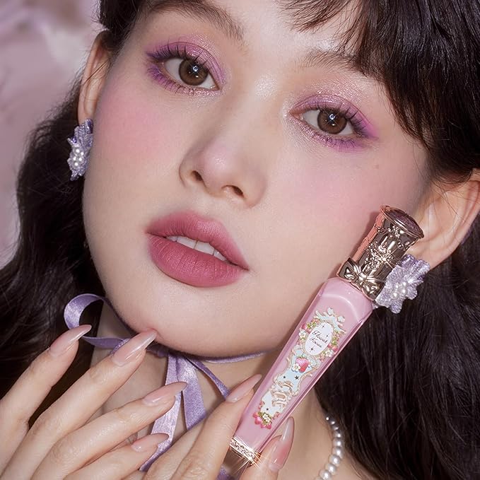 Flower Knows Strawberry Rococo Cloud Lip Cream,Velvety Matte Liquid Lipstick,Pink Lipstick,Long Lasting Lip Stain,Kiss-proof Blurred Lipstick for Girls&Women,0.12 Fl Oz(S06 Tea Break)