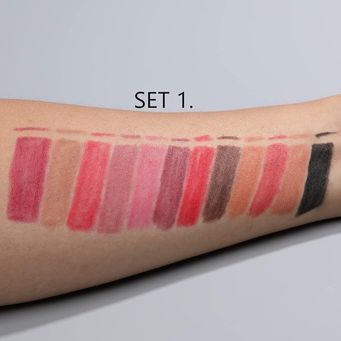 IS'MINE Matte Lip Liner Set - 12 Assorted Colors High Pigmented Natural Lip Makeup Soft Pencils Longwear Smooth Ultra Fine (Color Set -1)